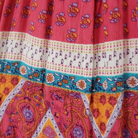Boho Patterned Maxi Skirt - Picture 2 of 5